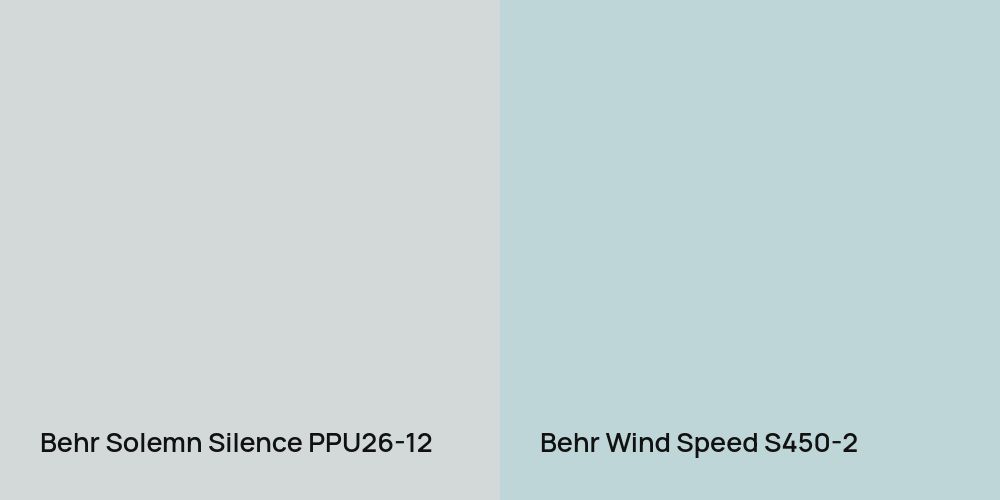 Behr Solemn Silence vs. Behr Wind Speed