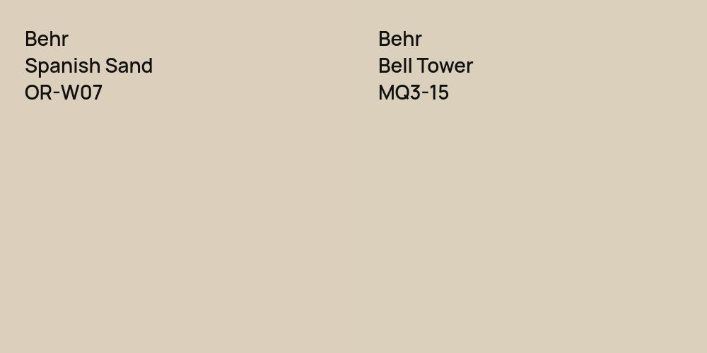 Behr Spanish Sand vs. Behr Bell Tower