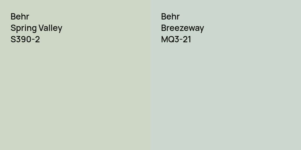 Behr Spring Valley vs. Behr Breezeway