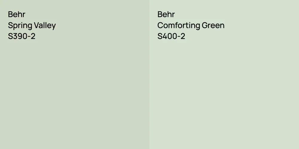 Behr Spring Valley vs. Behr Comforting Green