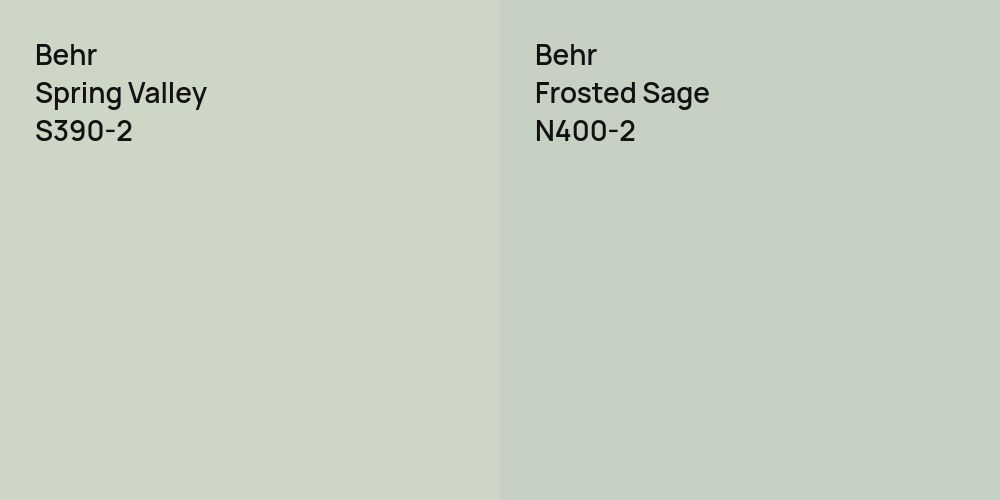 Behr Spring Valley vs. Behr Frosted Sage