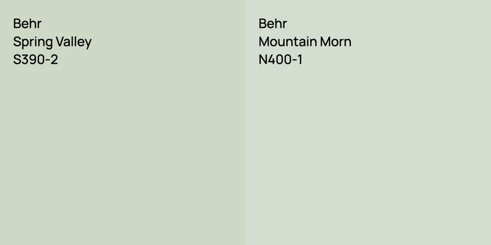 Behr Spring Valley vs. Behr Mountain Morn