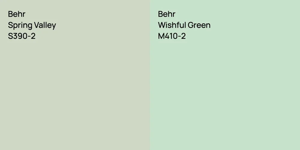 Behr Spring Valley vs. Behr Wishful Green