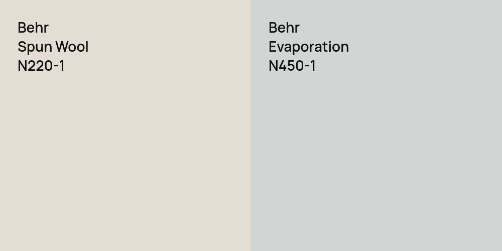 Behr Spun Wool vs. Behr Evaporation