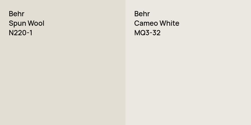 Behr Spun Wool vs. Behr Cameo White