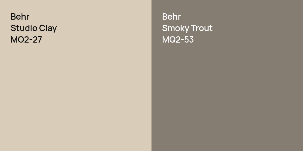 Behr Studio Clay vs. Behr Smoky Trout