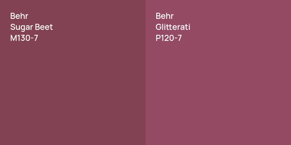 Behr Sugar Beet vs. Behr Glitterati