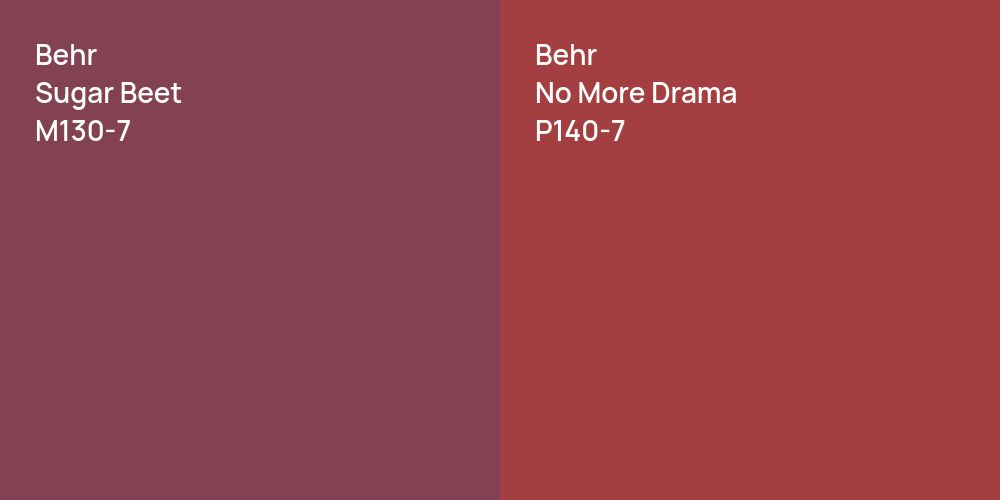 Behr Sugar Beet vs. Behr No More Drama