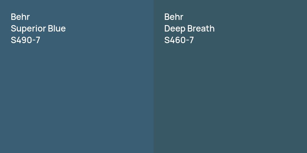 Behr Superior Blue vs. Behr Deep Breath