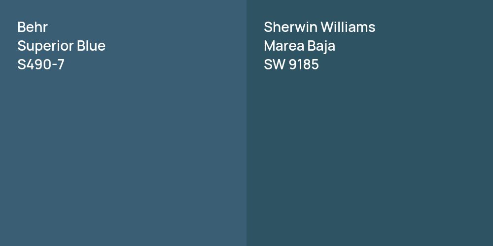 Behr Superior Blue vs. Sherwin Williams Marea Baja