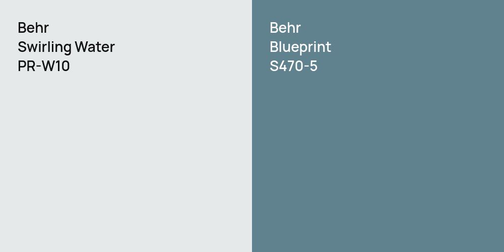 Behr Swirling Water vs. Behr Blueprint