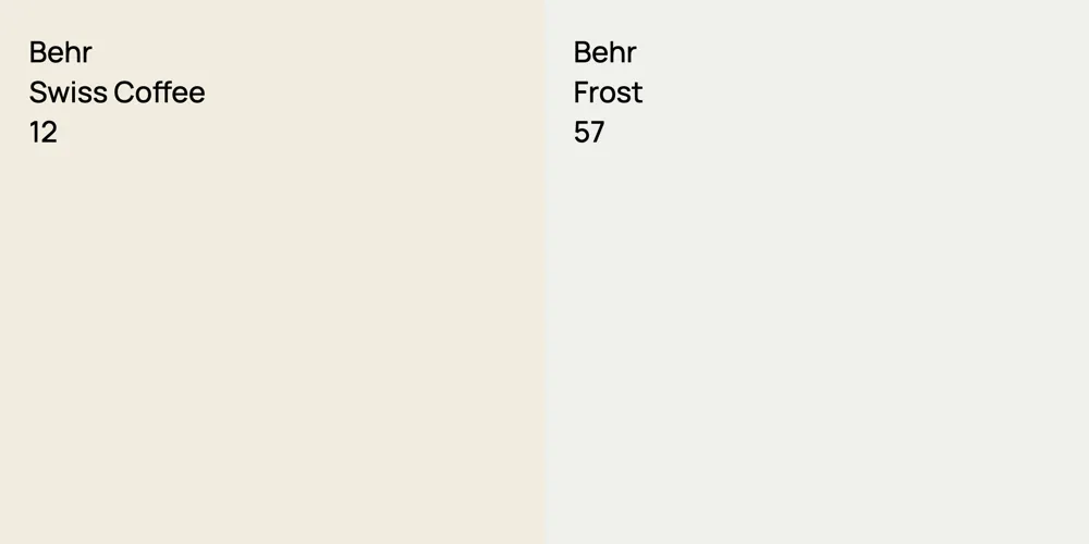 Behr Swiss Coffee vs. Behr Frost