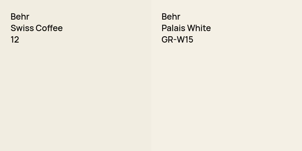 Behr Swiss Coffee vs. Behr Palais White