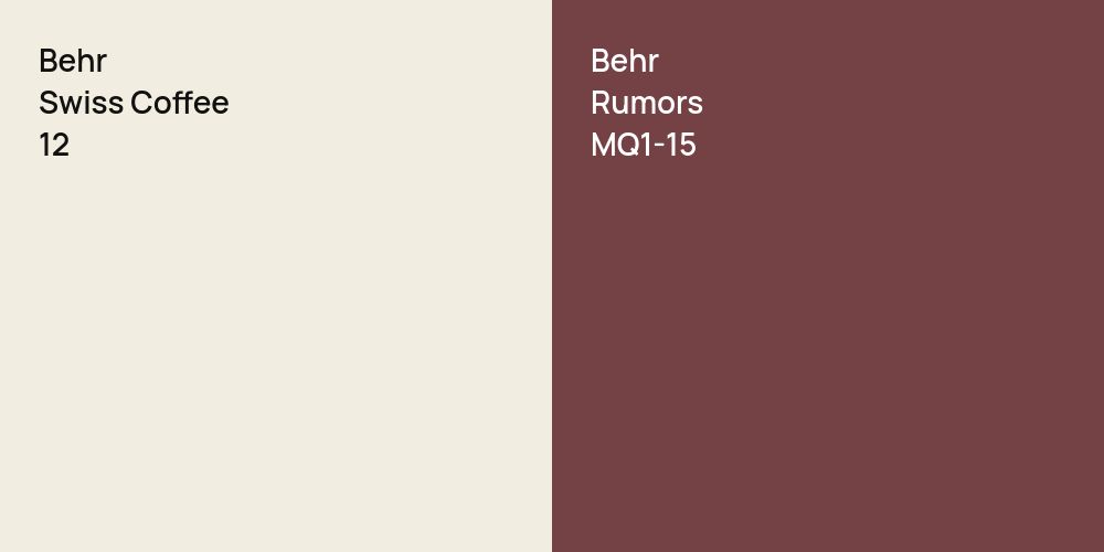 Behr Swiss Coffee vs. Behr Rumors