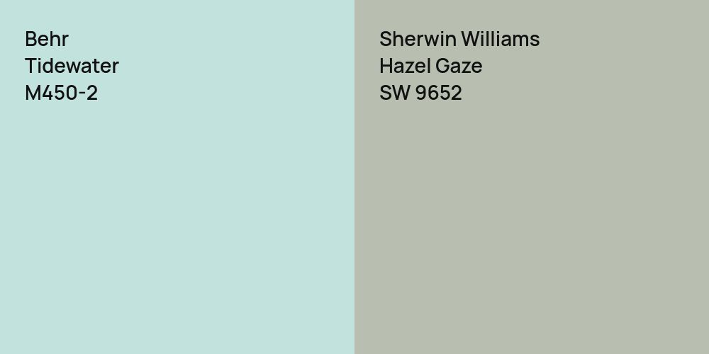 Behr Tidewater vs. Sherwin Williams Hazel Gaze