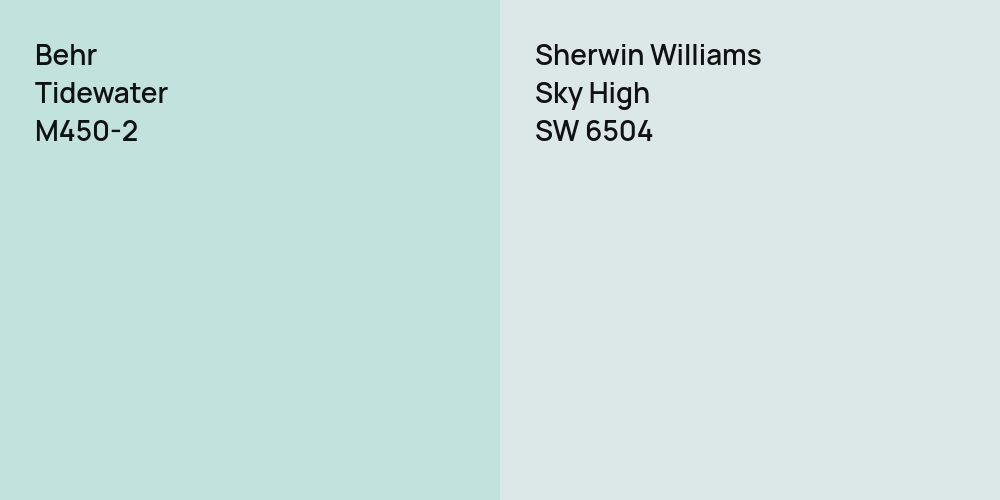 Behr Tidewater vs. Sherwin Williams Sky High