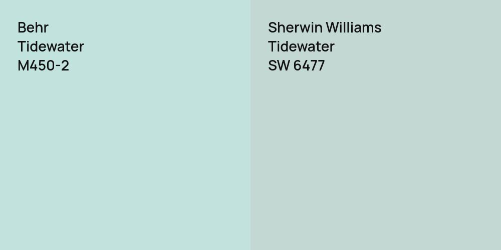 Behr Tidewater vs. Sherwin Williams Tidewater