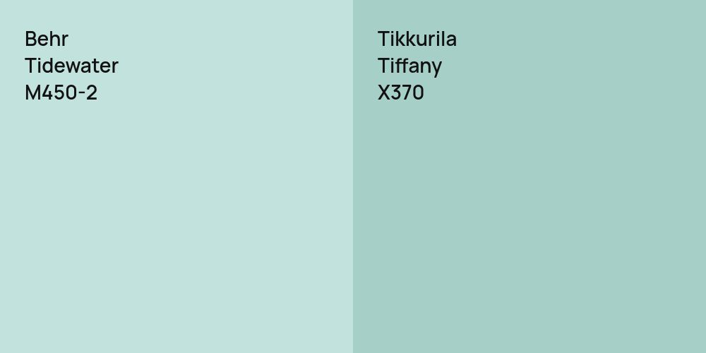 Behr Tidewater vs. Tikkurila Tiffany