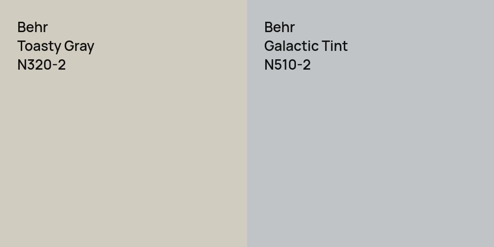 Behr Toasty Gray vs. Behr Galactic Tint