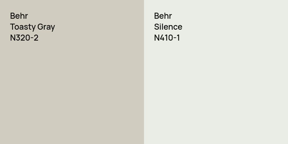 Behr Toasty Gray vs. Behr Silence