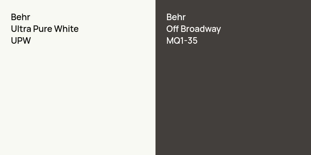 Behr Ultra Pure White vs. Behr Off Broadway