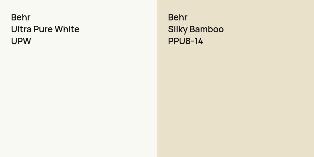 Behr Ultra Pure White vs. Behr Silky Bamboo