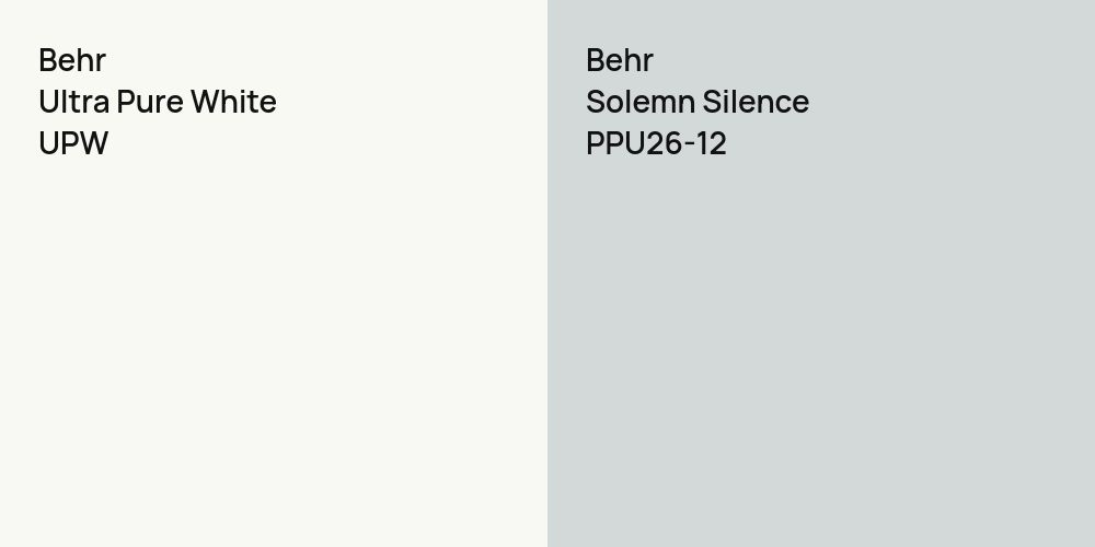 Behr Ultra Pure White vs. Behr Solemn Silence