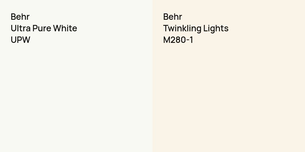 Behr Ultra Pure White vs. Behr Twinkling Lights