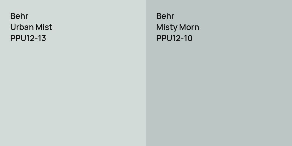 Behr Urban Mist vs. Behr Misty Morn