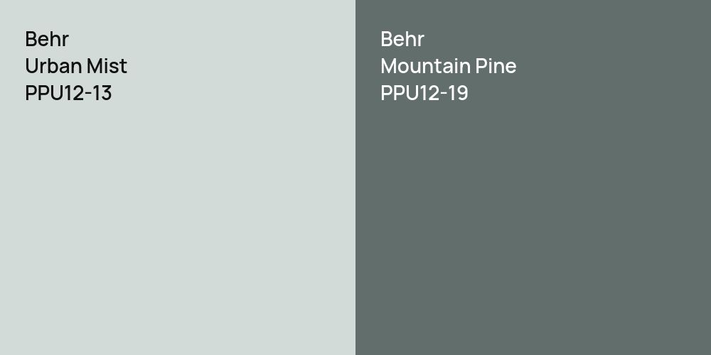 Behr Urban Mist vs. Behr Mountain Pine