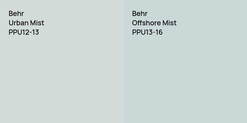 Behr Urban Mist vs. Behr Offshore Mist