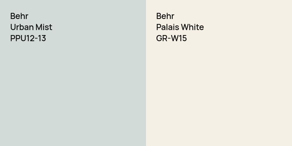 Behr Urban Mist vs. Behr Palais White