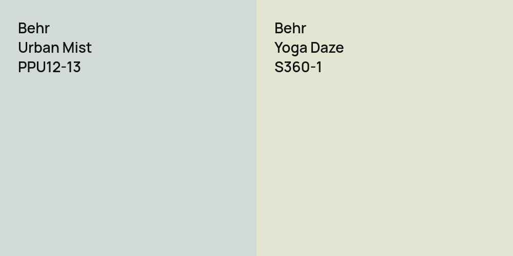 Behr Urban Mist vs. Behr Yoga Daze