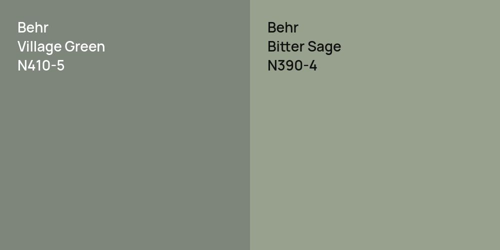 Behr Village Green vs. Behr Bitter Sage