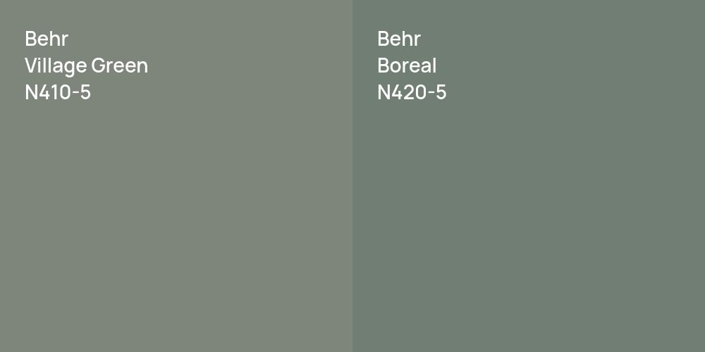 Behr Village Green vs. Behr Boreal