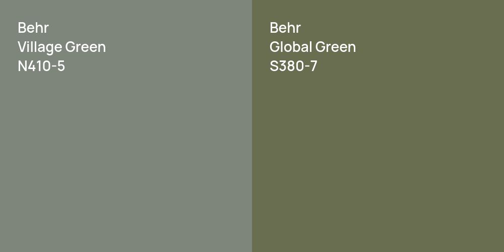 Behr Village Green vs. Behr Global Green