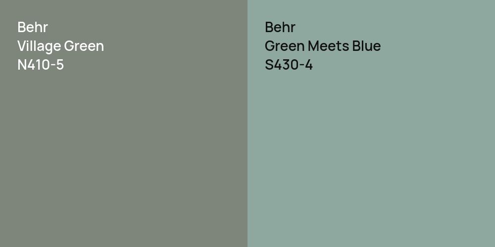 Behr Village Green vs. Behr Green Meets Blue