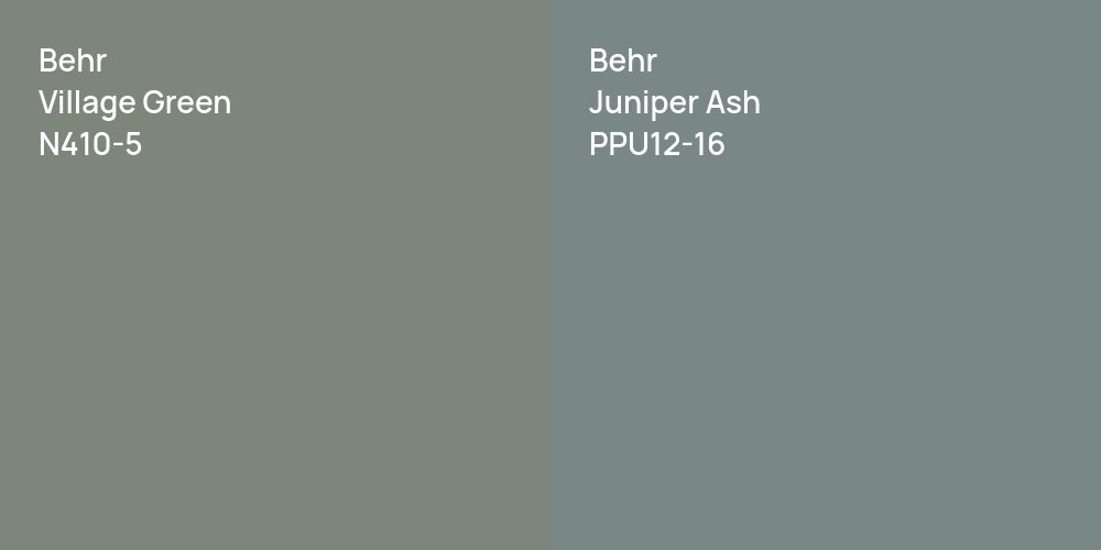 Behr Village Green vs. Behr Juniper Ash