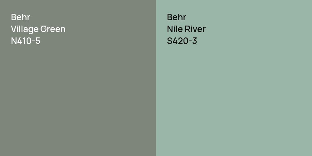 Behr Village Green vs. Behr Nile River