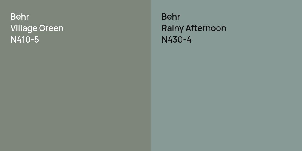 Behr Village Green vs. Behr Rainy Afternoon