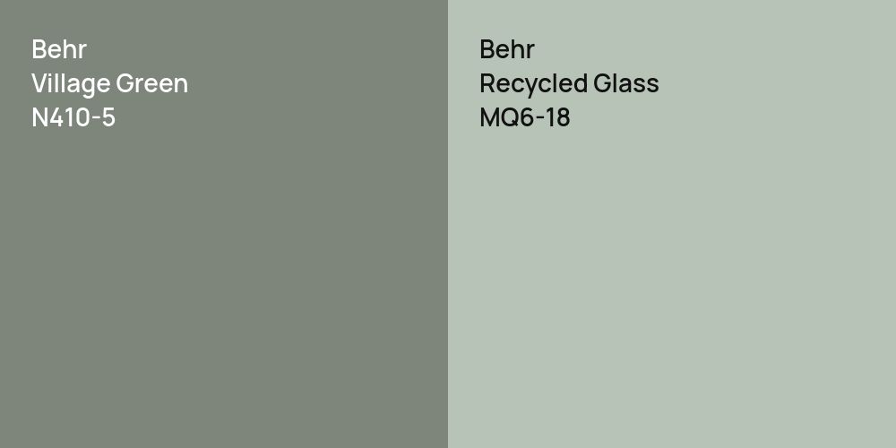 Behr Village Green vs. Behr Recycled Glass