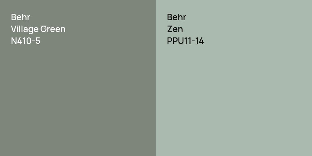 Behr Village Green vs. Behr Zen