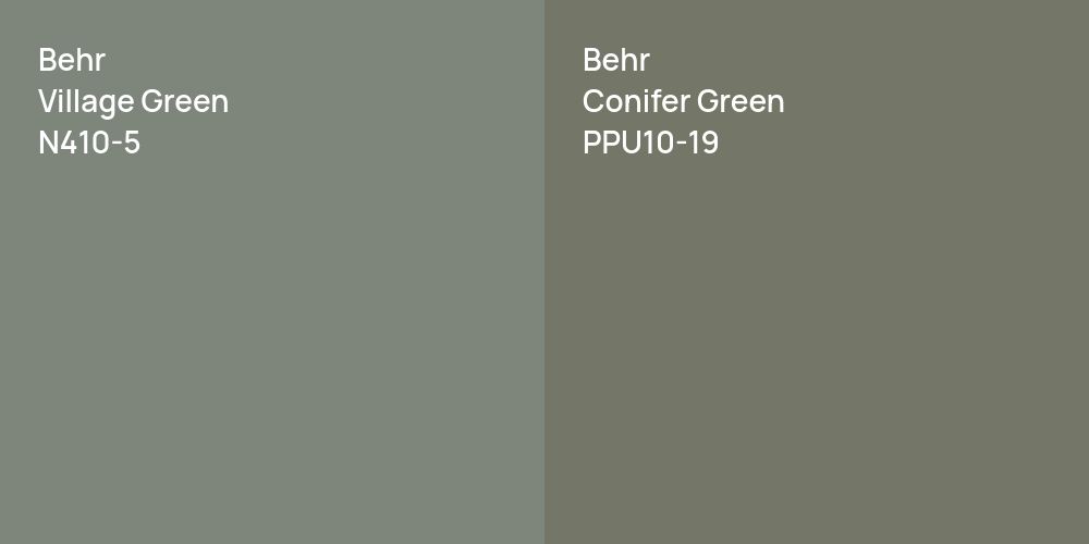 Behr Village Green vs. Behr Conifer Green