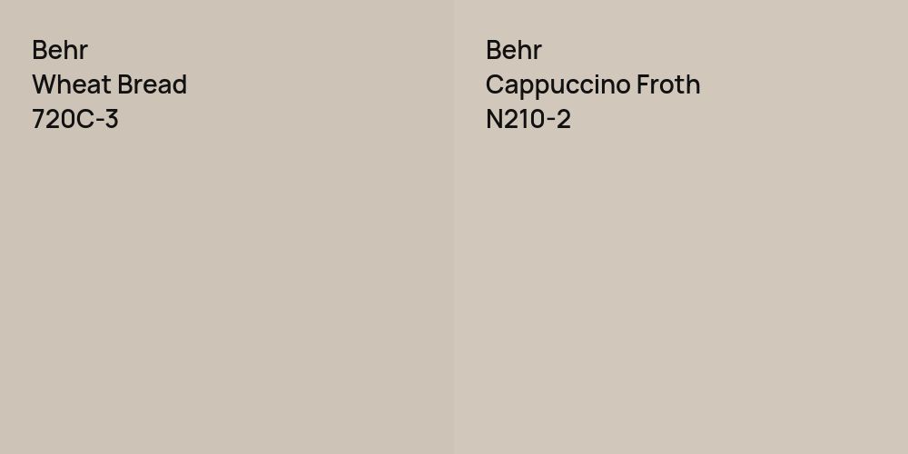 Behr Wheat Bread vs. Behr Cappuccino Froth