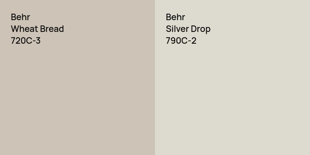 Behr Wheat Bread vs. Behr Silver Drop