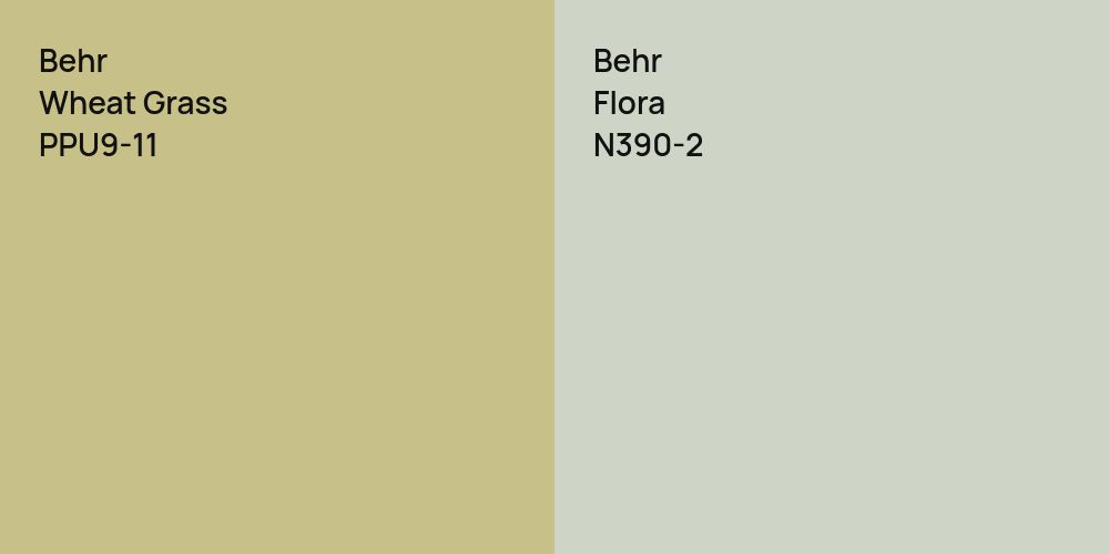 Behr Wheat Grass vs. Behr Flora