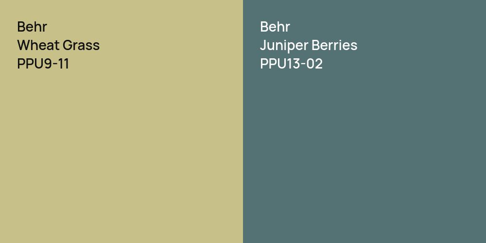 Behr Wheat Grass vs. Behr Juniper Berries