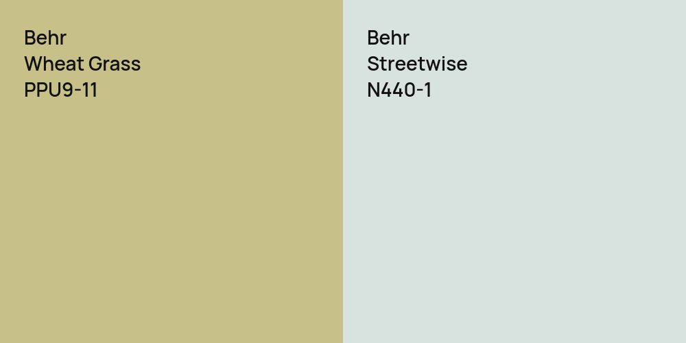 Behr Wheat Grass vs. Behr Streetwise