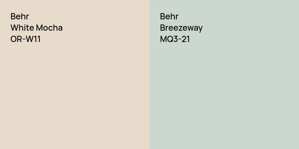 Behr White Mocha vs. Behr Breezeway