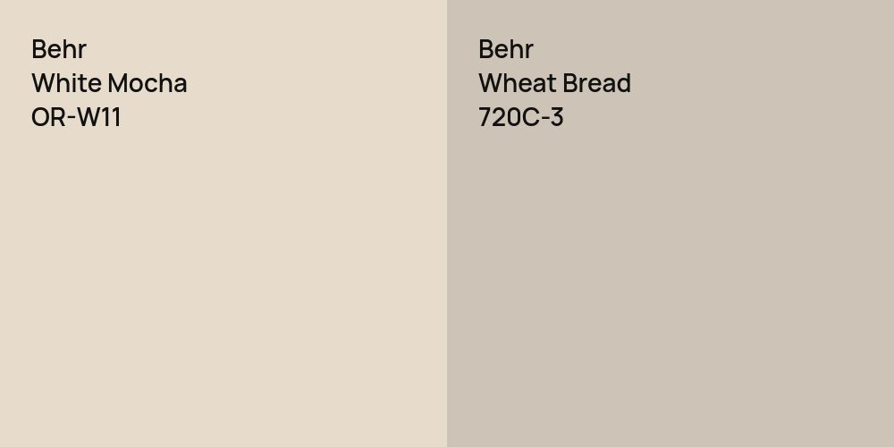 Behr White Mocha vs. Behr Wheat Bread